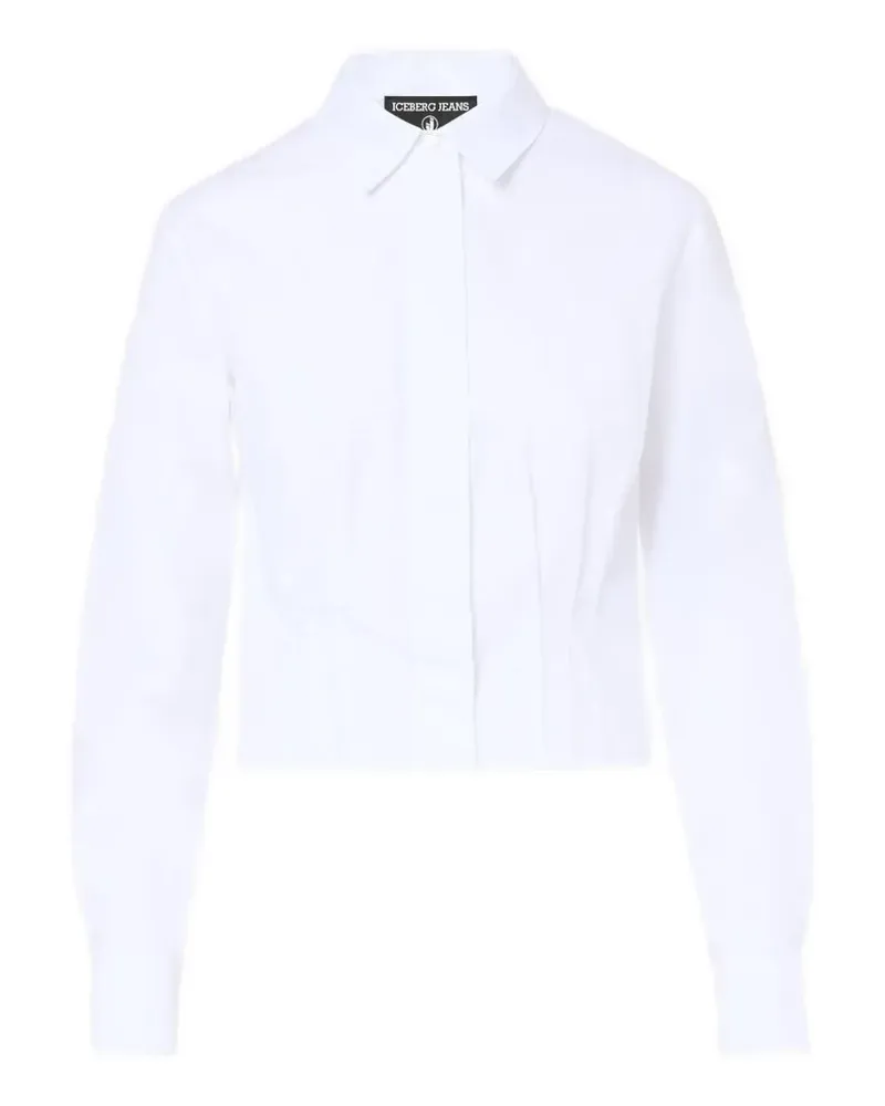 Iceberg pleated cropped shirt - Weiß Weiß