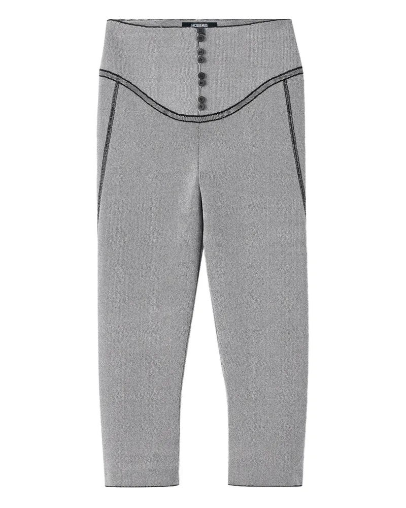 Jacquemus Cropped-Hose mit Knopfdetail - Grau Grau