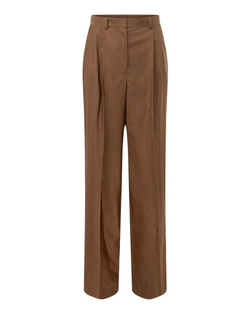Stella McCartney Nadelstreifenhose mit Bundfalten - Braun Braun