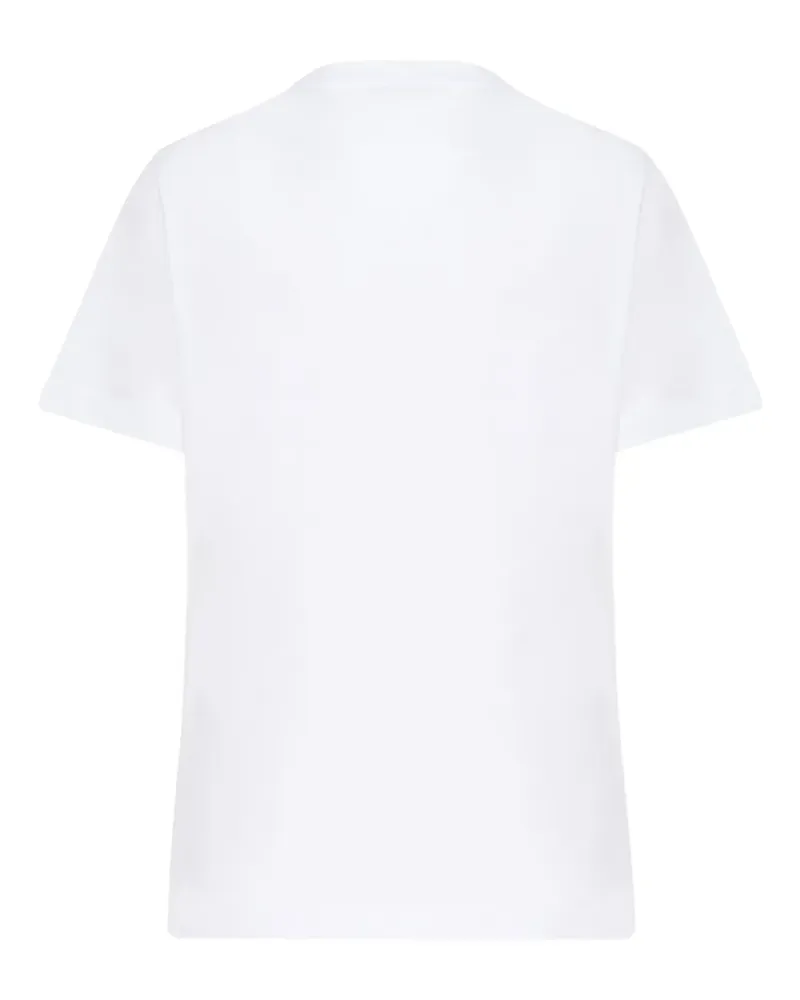 Dondup T-Shirt mit Logo-Stickerei - Weiß Weiß