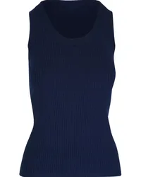 Akris Geripptes Tanktop Blau