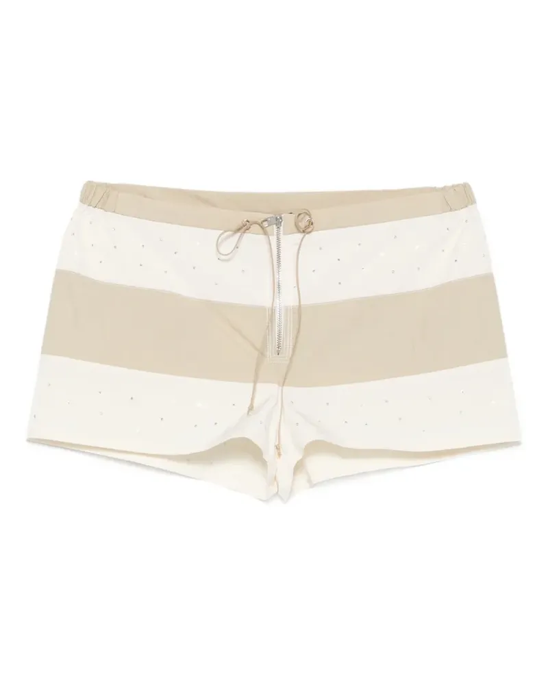 Paloma Wool Zurriola rhinestone-embellished shorts - Nude Nude