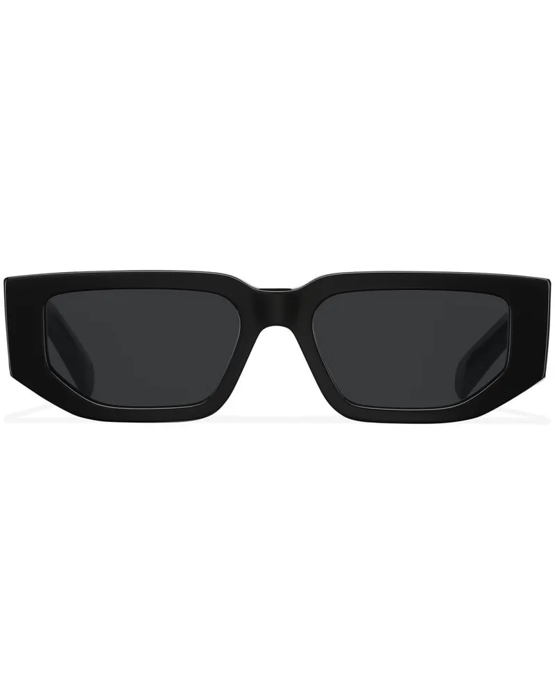 Prada Eckige Symbole Sonnenbrille - Schwarz Schwarz