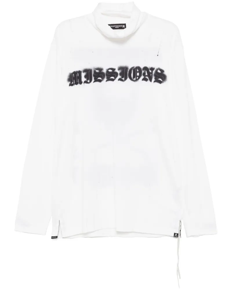 Mastermind World T-Shirt mit Logo-Print - Weiß Weiß