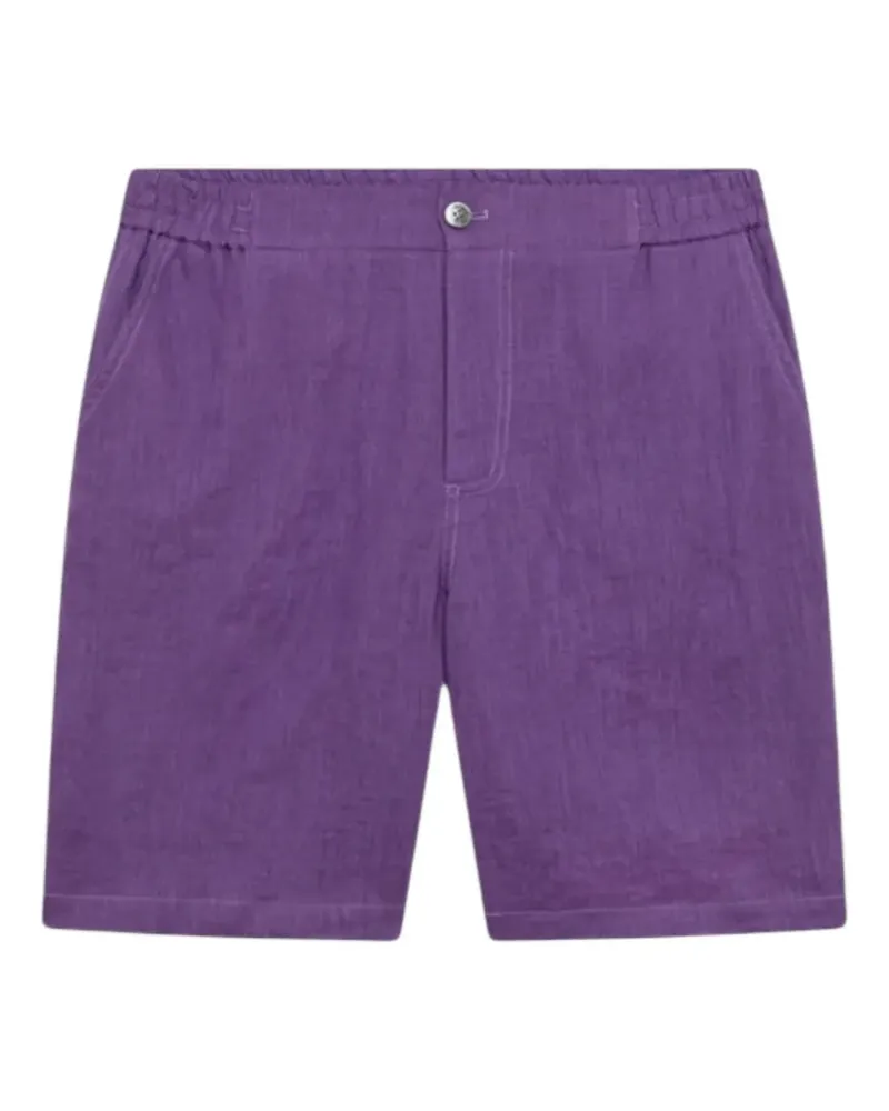 Alpha Studio linen canvas bermuda shorts - Violett Violett