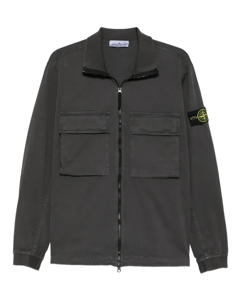 Stone Island Hemdjacke mit Reißverschluss - Grau Grau