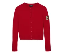 Tattoo-appliqué cardigan - Rot