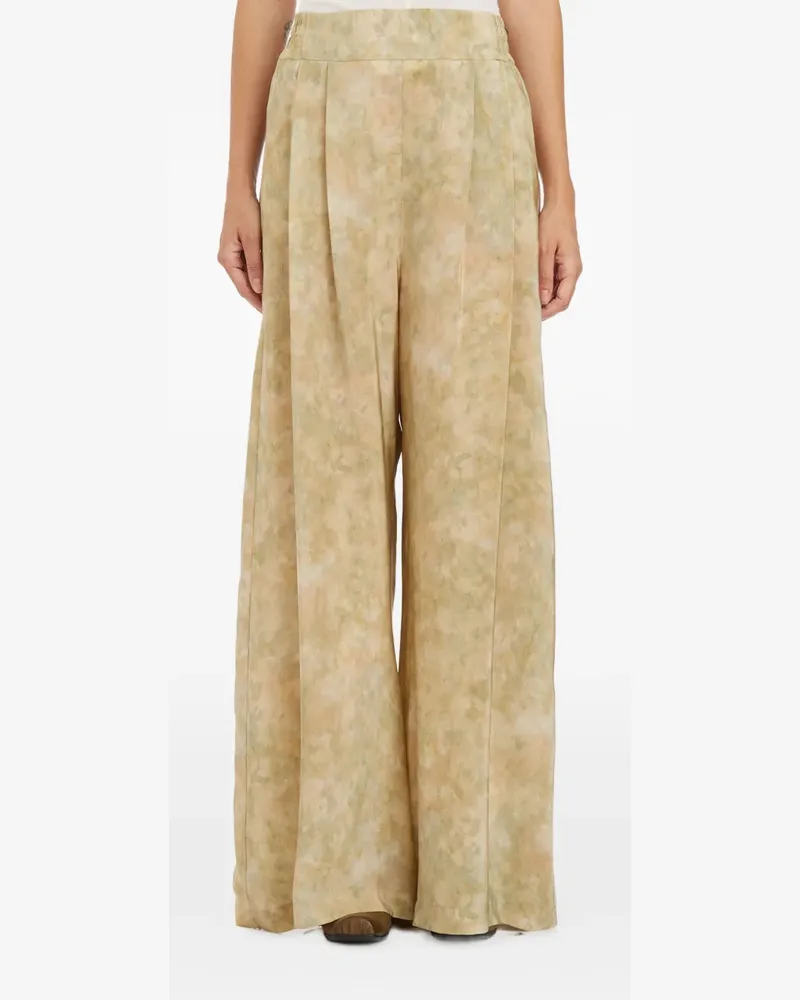 Cortana Ada pleated silk trousers - Nude Nude