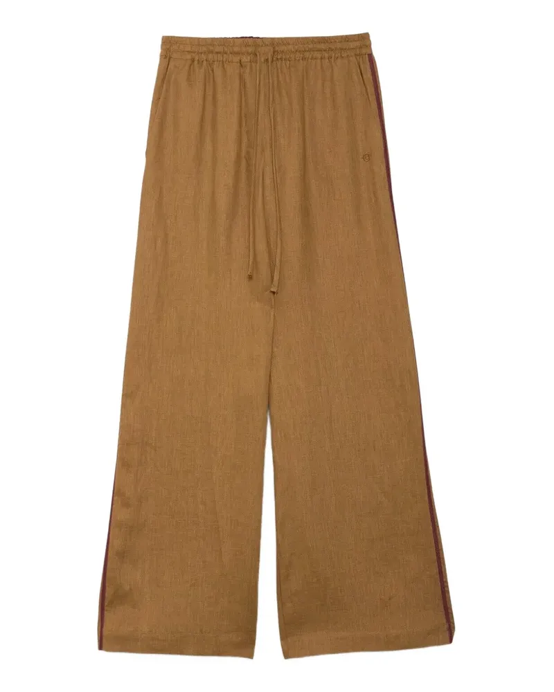ottod’Ame side-stripe drawstring palazzo pants - Braun Braun