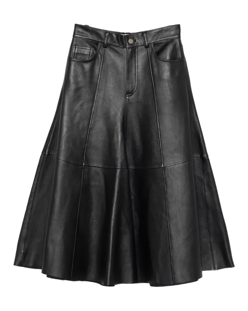 Haikure Serenity Midirock aus Leder - Schwarz Schwarz