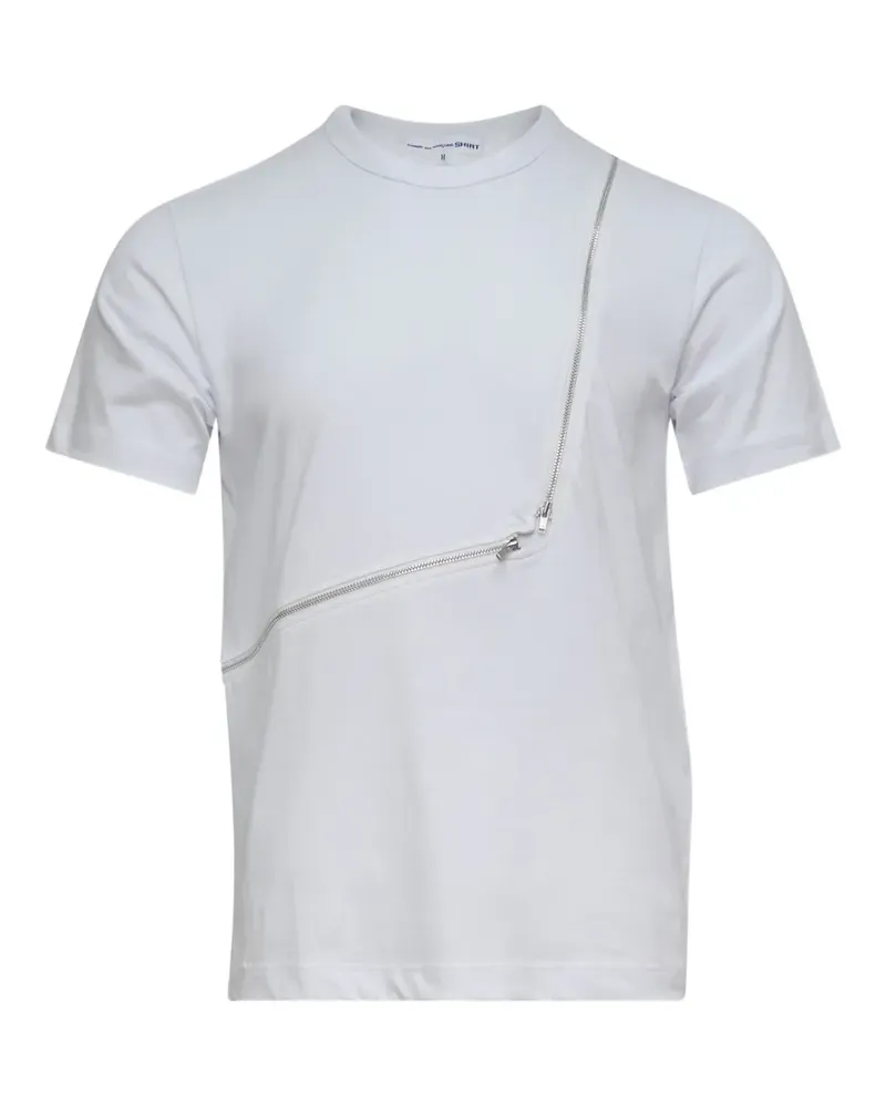 Comme des Garçons T-Shirt mit Reißverschluss - Weiß Weiß