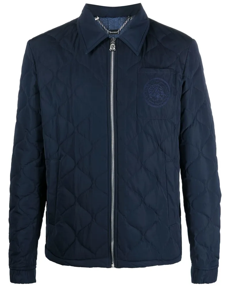 Billionaire Gesteppter Windbreaker mit Stickerei - Blau Blau