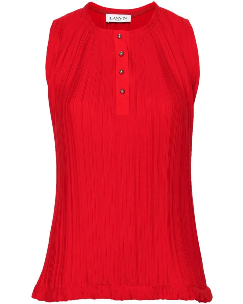 Lanvin Plissiertes Top - Rot Rot