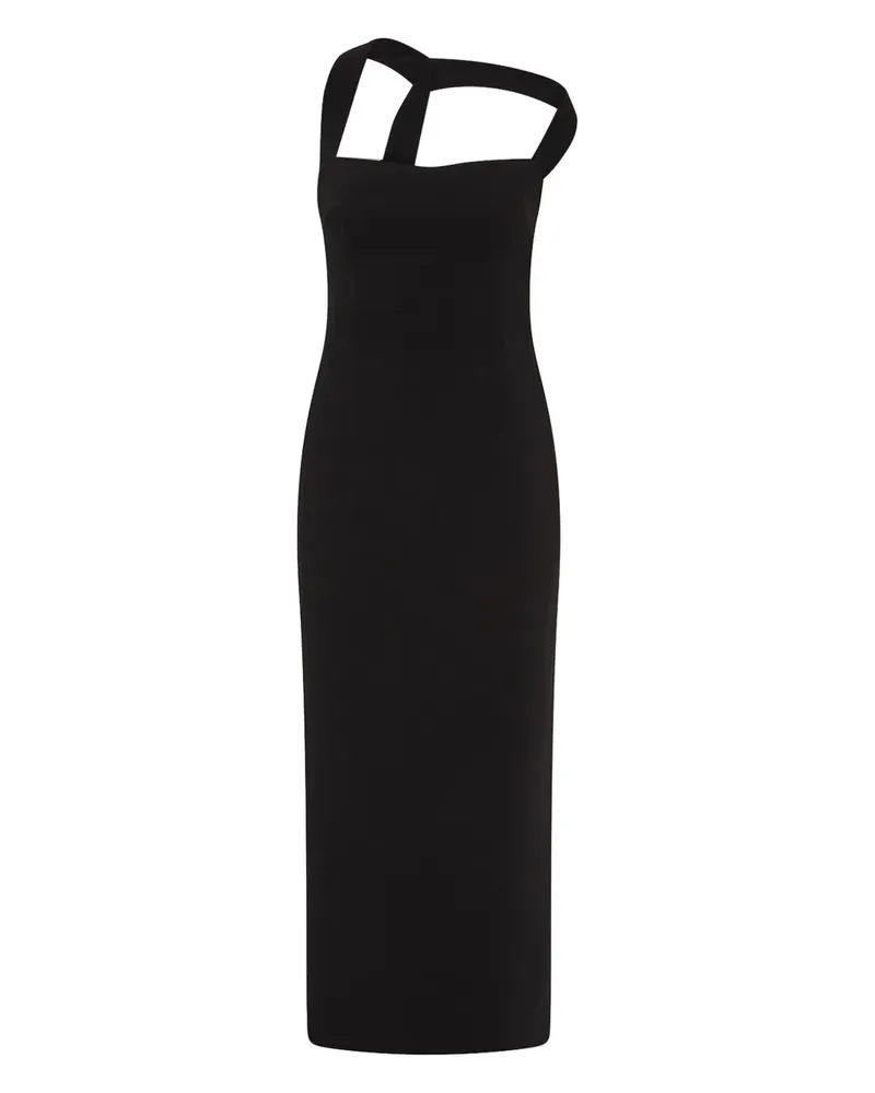 Rachel Gilbert Midikleid mit Spaghettiträgern - Schwarz Schwarz