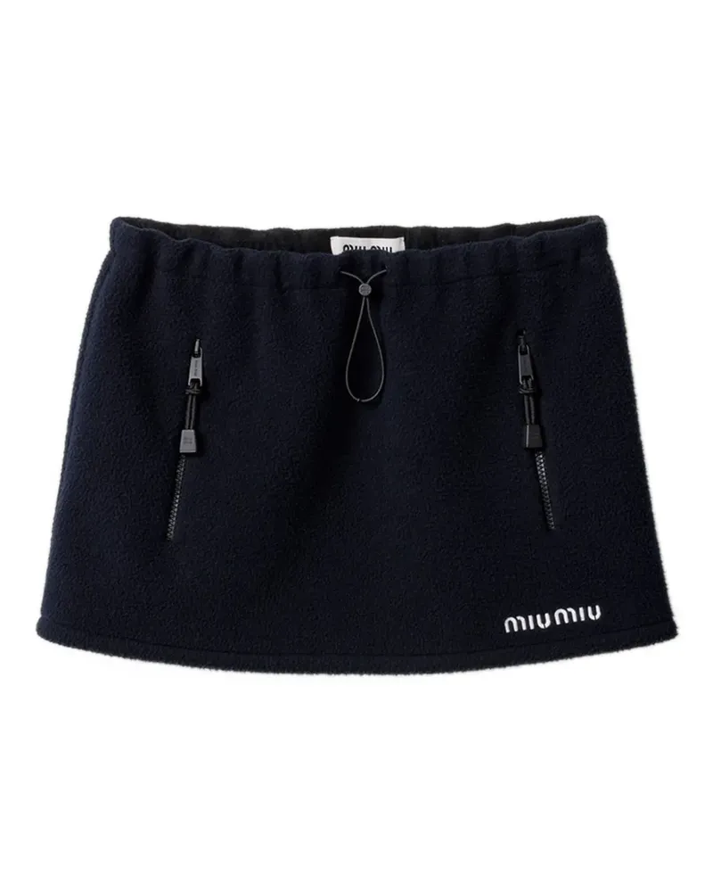 Miu Miu Fleece miniskirt - Blau Blau