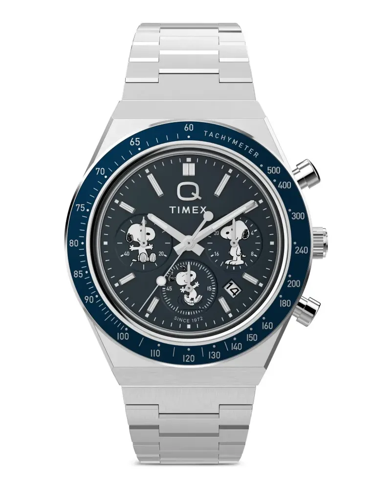 Timex x Peanuts Chronograph aus Edelstahl 40mm - Blau Blau