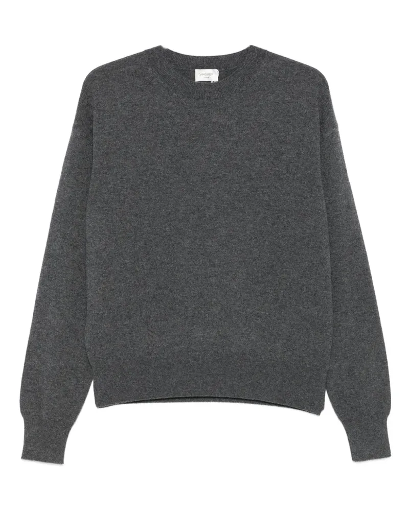 Saint Laurent Pullover mit rundem Ausschnitt - Grau Grau