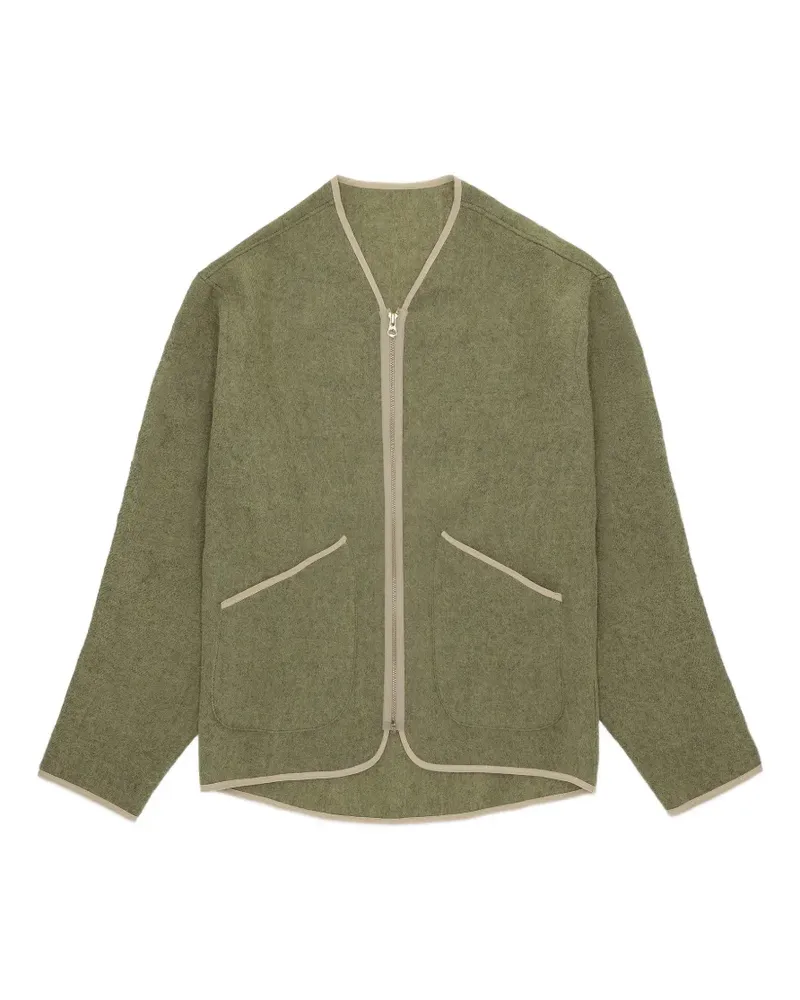 Fortela contrast-trim wool jacket - Grün Grün