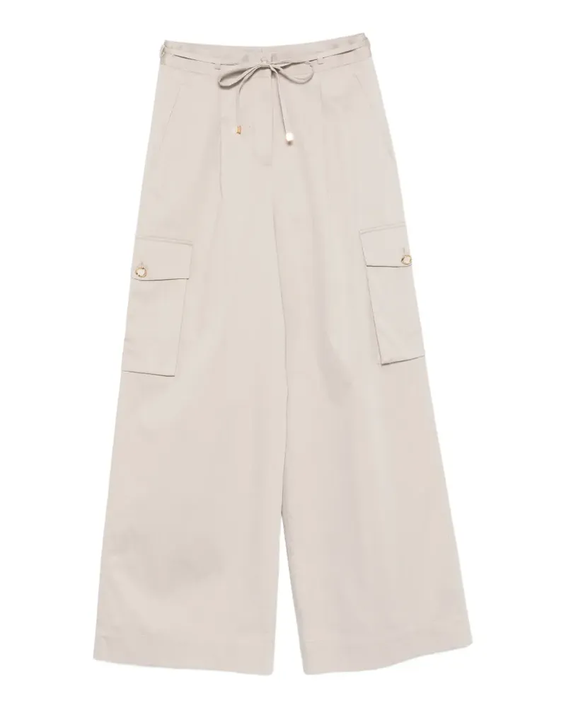 AGNONA tie-detail cargo-pocket trousers - Nude Nude