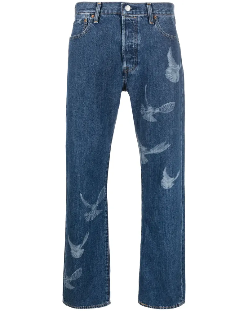 Levi's Straight-Leg-Jeans mit Logo-Patch - Blau Blau