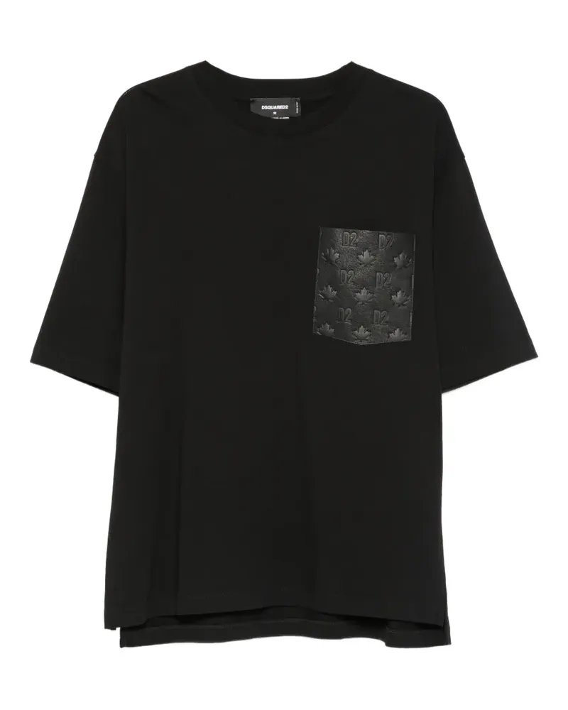 Dsquared2 embossed-logo T-shirt - Schwarz Schwarz