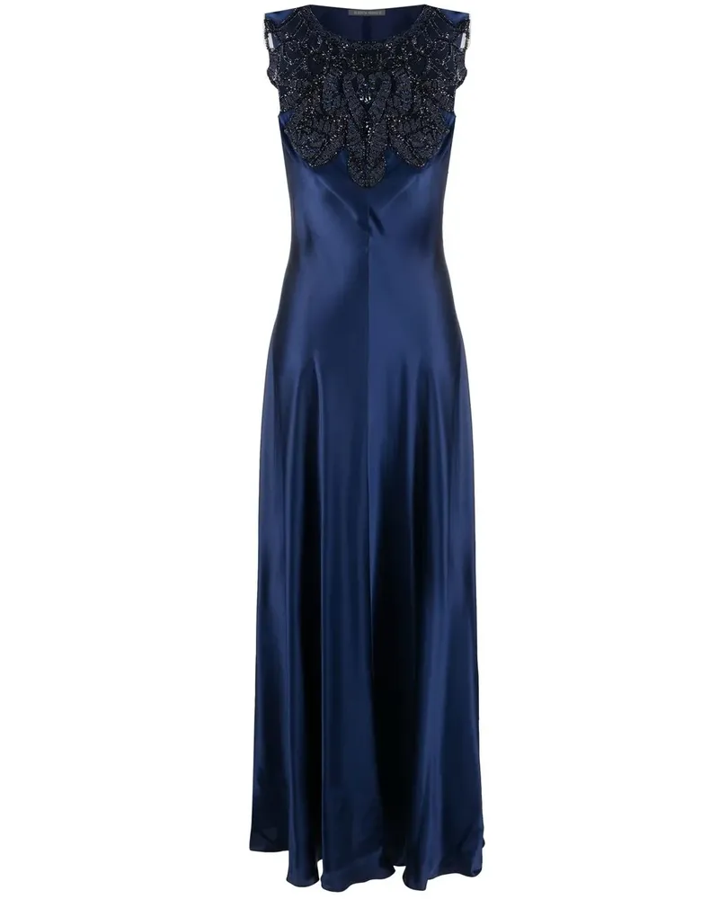 Alberta Ferretti Maxikleid aus Seide - Blau Blau