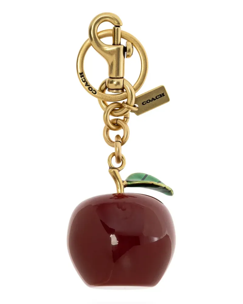 Coach Kleiner Taschenanhänger mit Apfelmotiv - Gold Gold