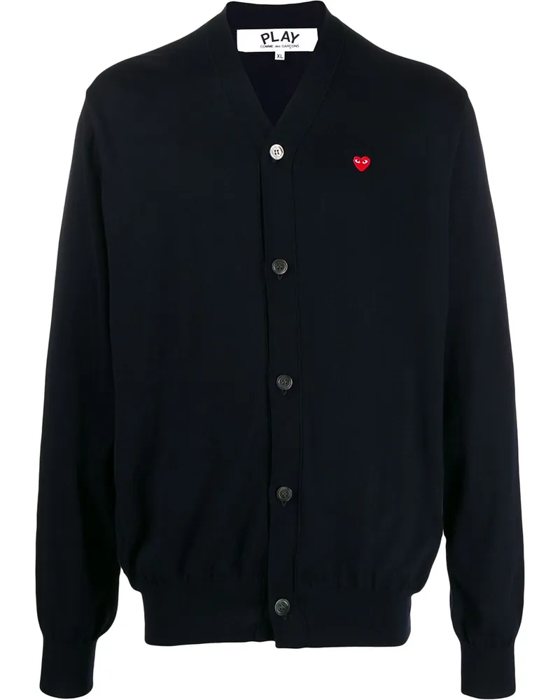 Comme des Garçons Cardigan mit Herz-Logo - Blau Blau
