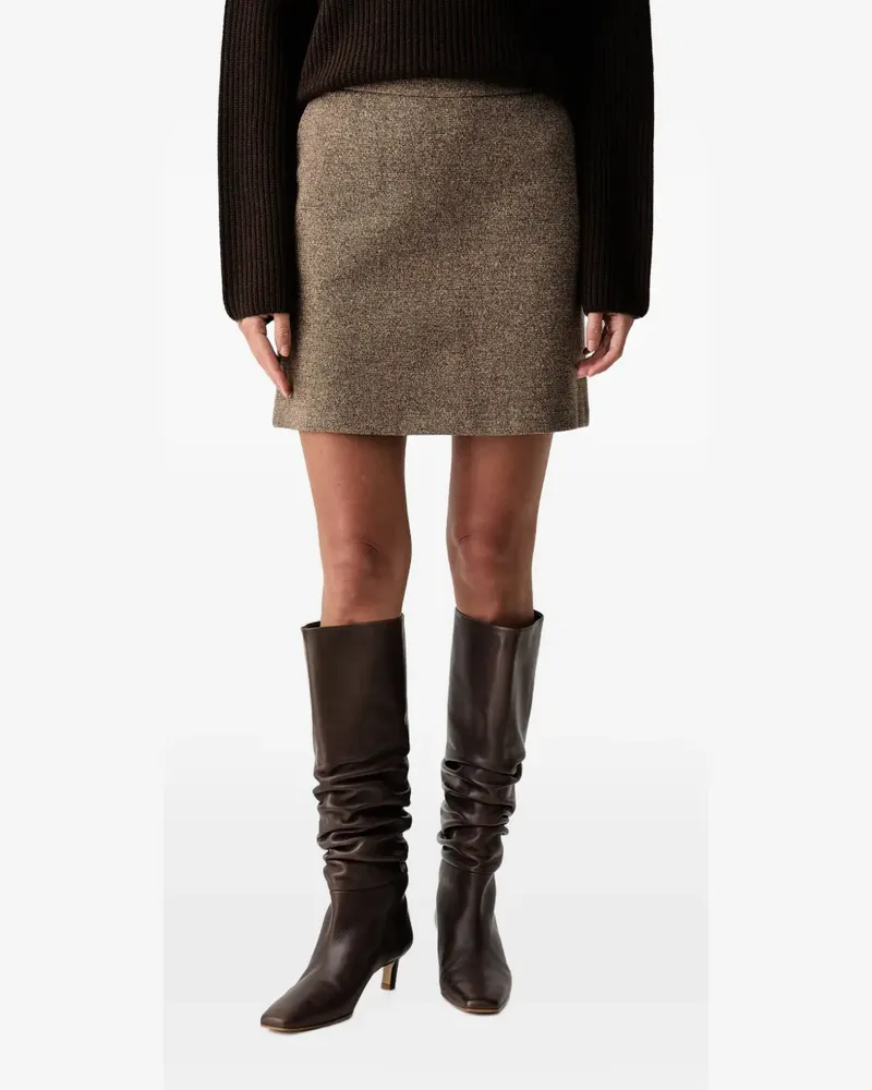 Marc O'Polo mélange-effect mini skirt - Braun Braun