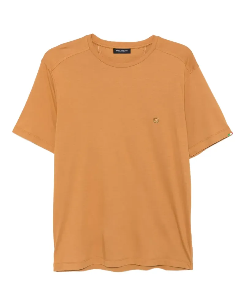 Stefano Ricci logo-plaque T-shirt - Gelb Gelb