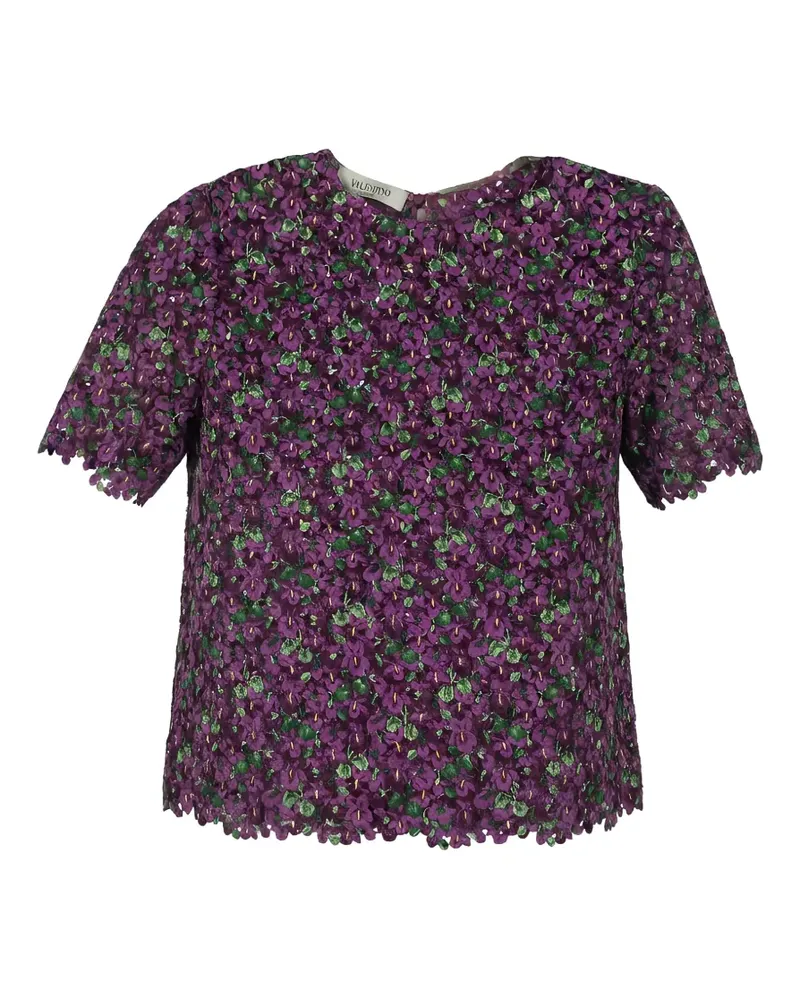 Valentino Garavani Oberteil mit Blumenmuster - Violett Violett