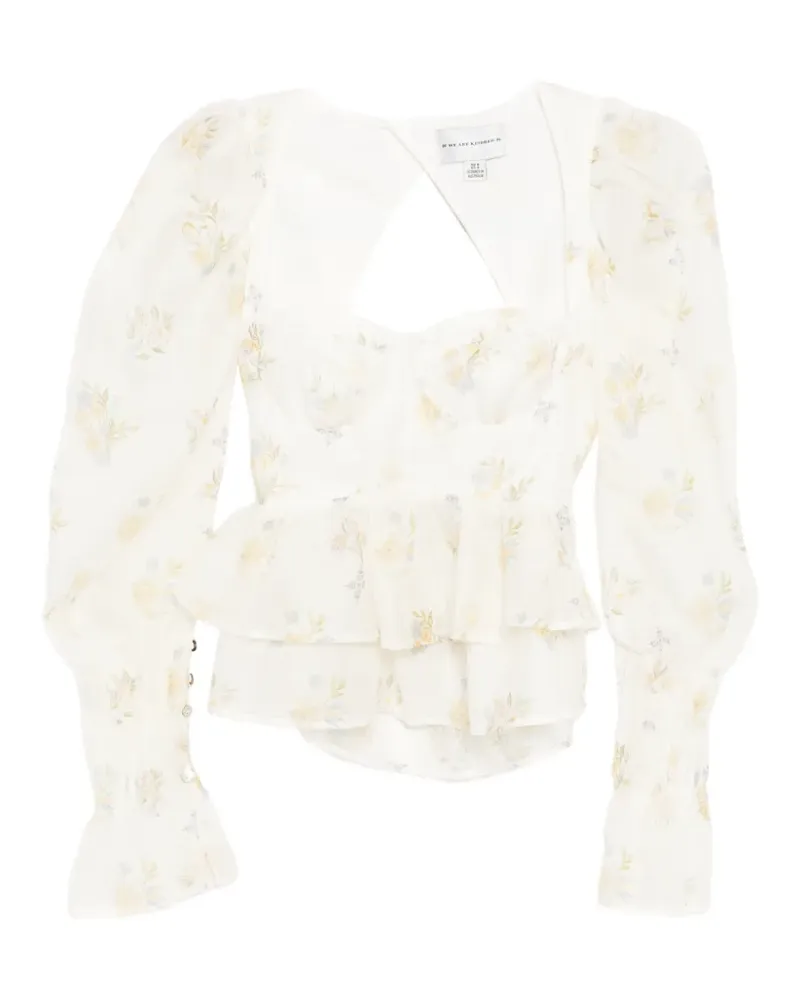 We Are Kindred Bluse mit Blumen-Print - Weiß Weiß