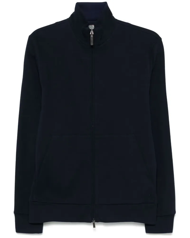 Canali Sweatshirt mit Reißverschluss - Blau Blau