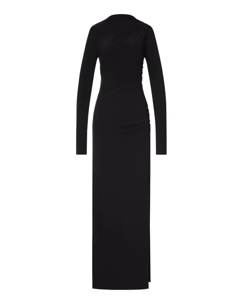 ANDAMANE Astra ruched long-sleeve dress - Schwarz Schwarz
