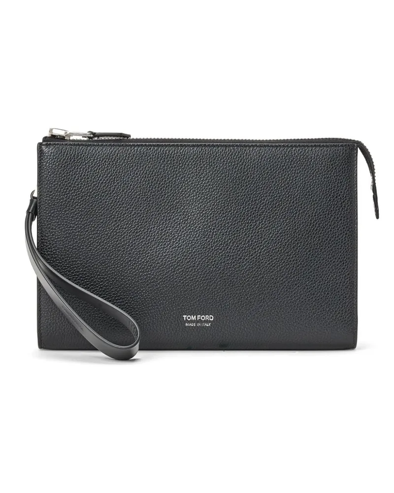 Tom Ford Clutch mit Logo-Print - Schwarz Schwarz