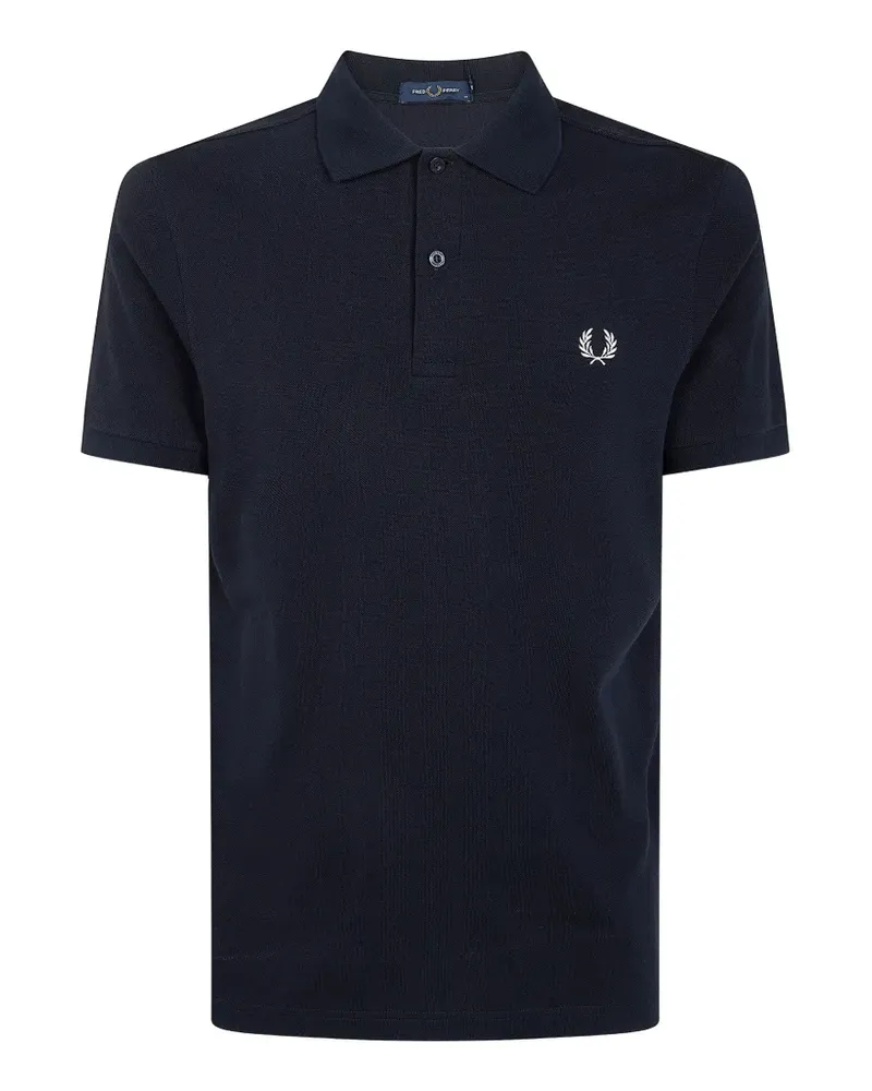 Fred Perry Piqué-Poloshirt mit Logo-Stickerei - Blau Blau