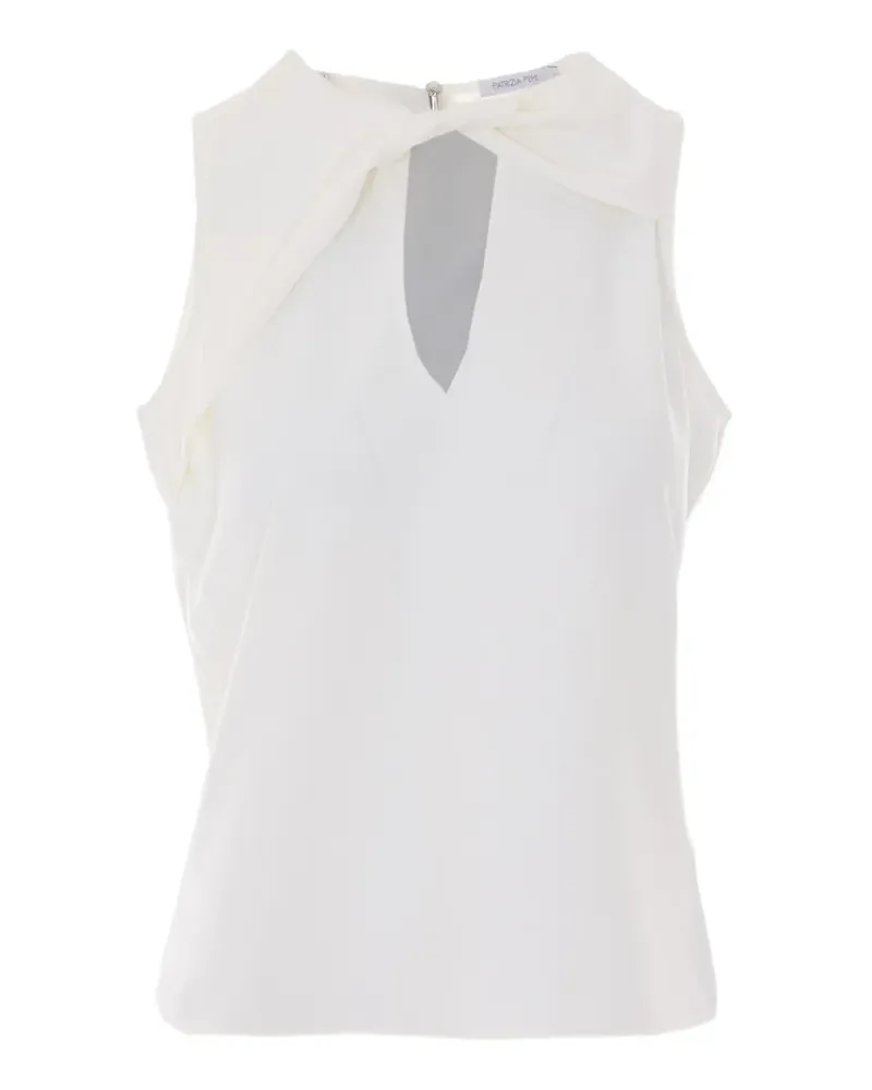 Patrizia Pepe twist-detail V-neck tank top - Nude Nude