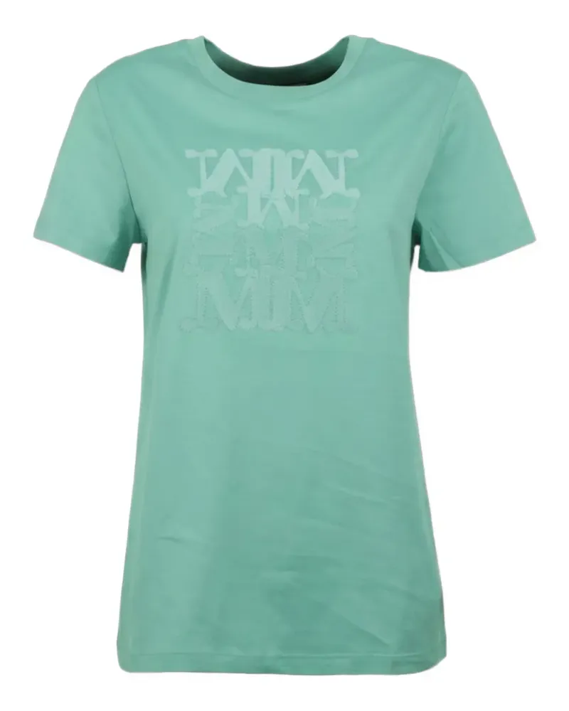 Max Mara Giovane T-Shirt mit Logo-Stickerei - Grün Grün