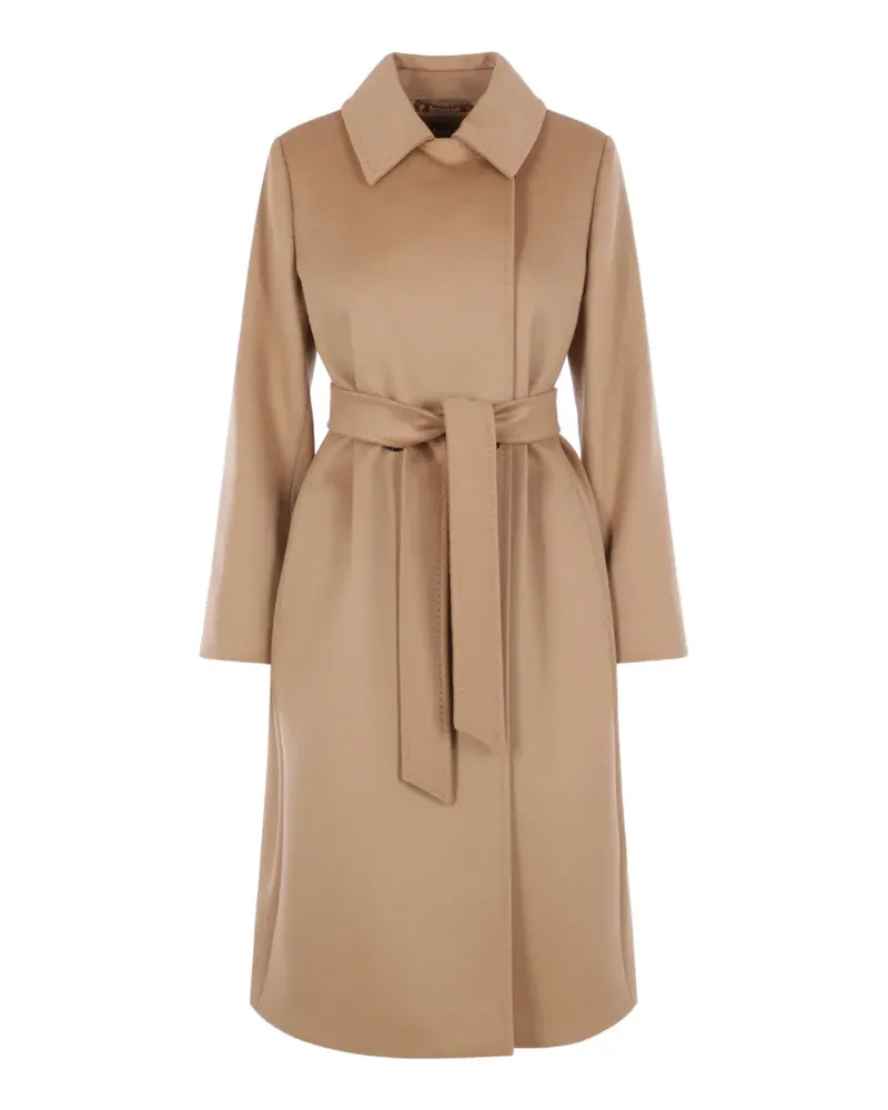 Max Mara belted wool coat - Nude Nude