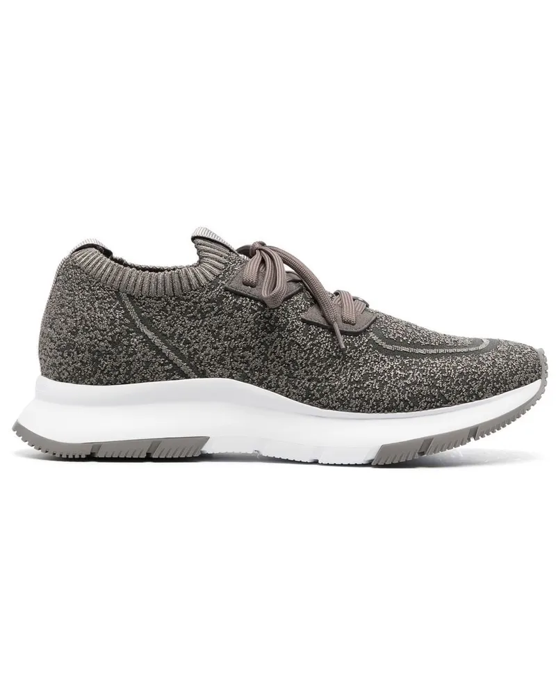 Gianvito Rossi Sneakers in Strickoptik - Grau Grau