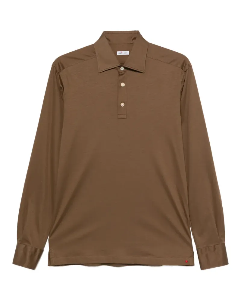 Kiton Positano long-sleeve polo shirt - Braun Braun