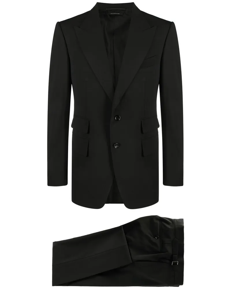 Tom Ford Einreihiger Shelton Anzug - Schwarz Schwarz