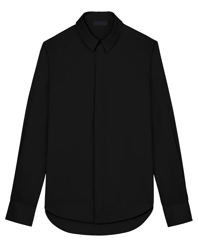 WARDROBE.NYC Klassisches Hemd - Schwarz Schwarz