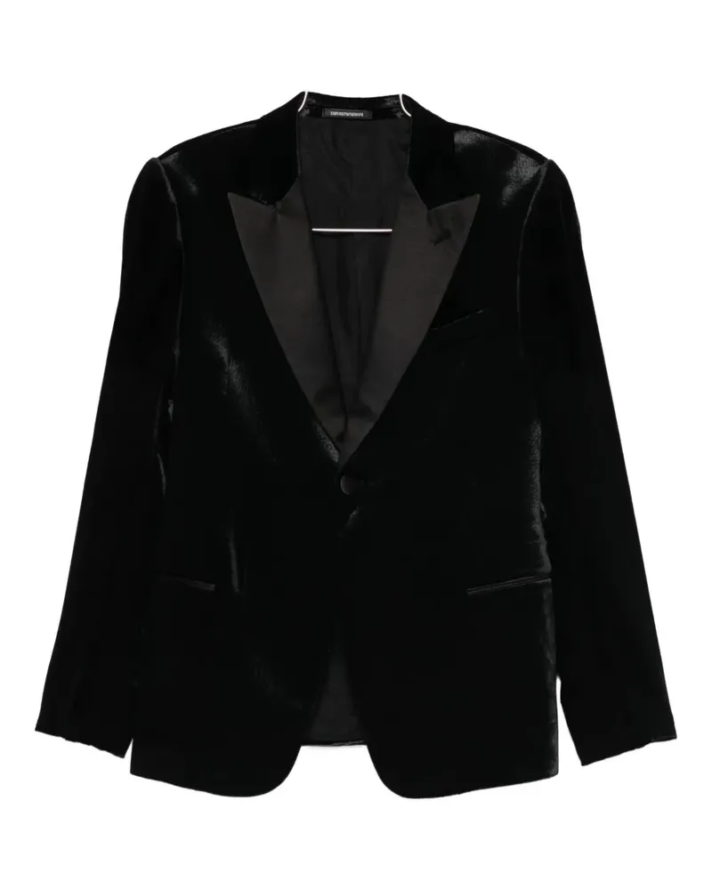 Emporio Armani peak-lapel blazer - Schwarz Schwarz