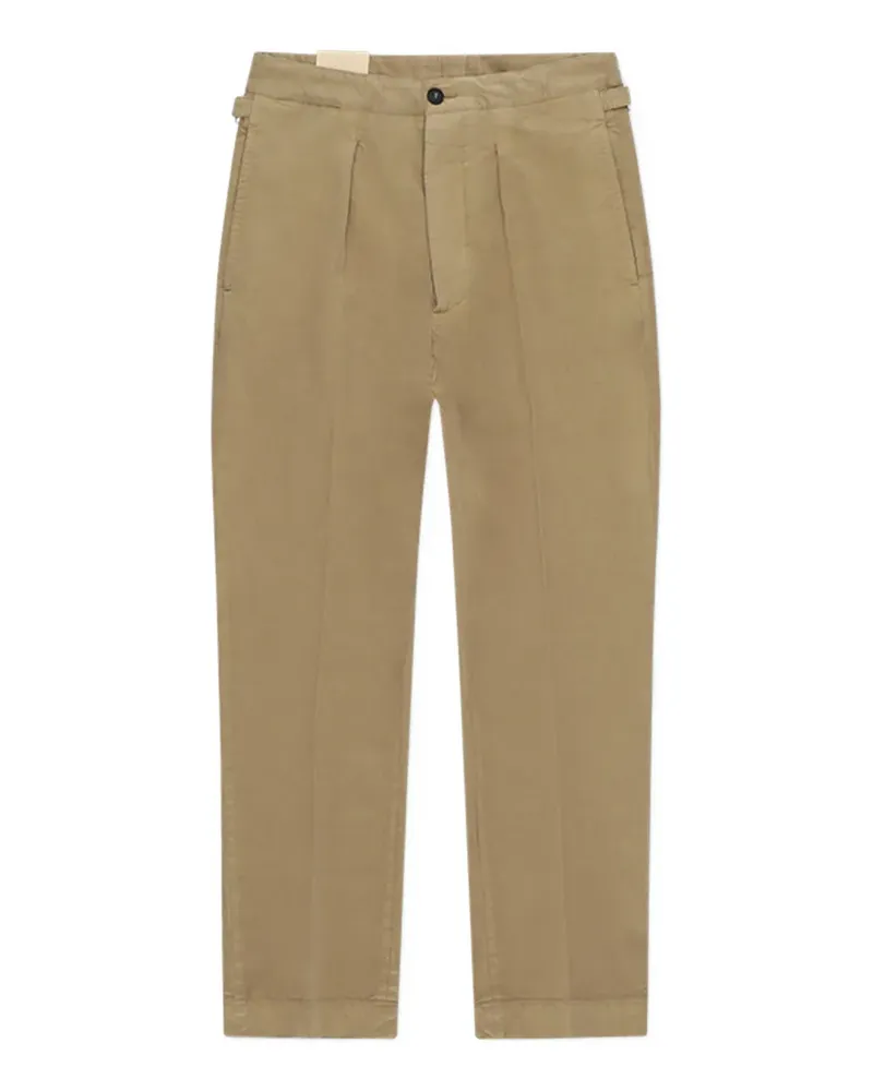 Fortela Oklahoma front-pleated waist-adjuster trousers - Nude Nude