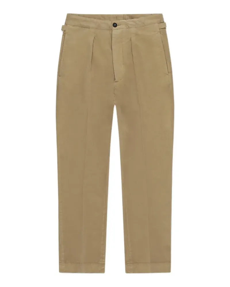 Fortela Oklahoma front-pleated waist-adjuster trousers - Nude Nude