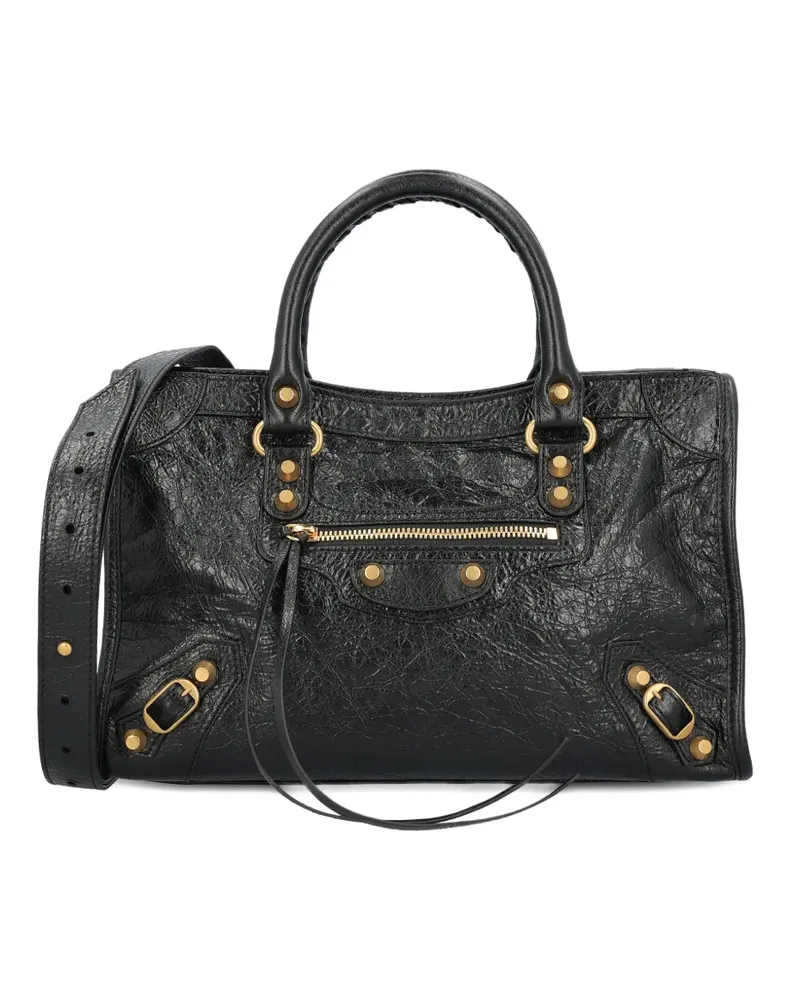 Balenciaga small Le City stud textured tote bag - Schwarz Schwarz