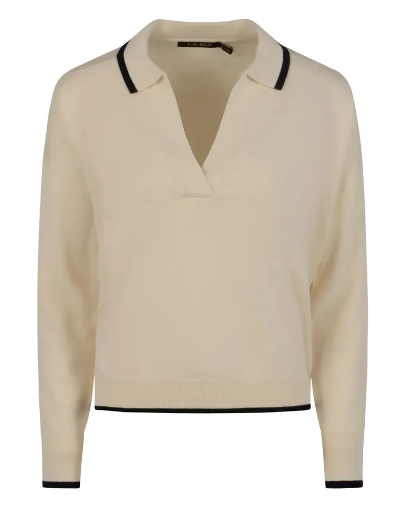 Ralph Lauren polo-collar V-neck T-shirt - Nude Nude