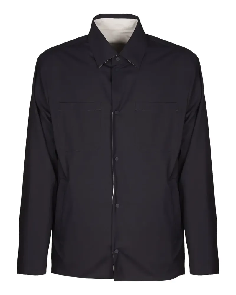 Herno Geknöpfte Jacke mit Brusttasche - Blau Blau