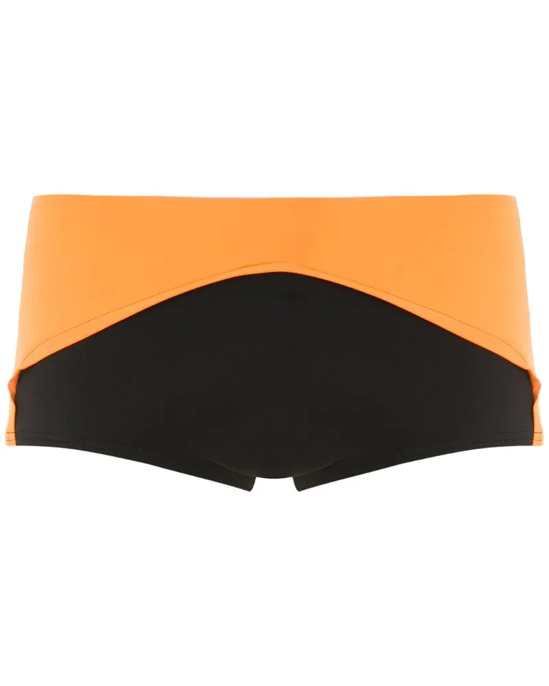 Amir Slama Badehose in Colour-Block-Optik - Schwarz Schwarz